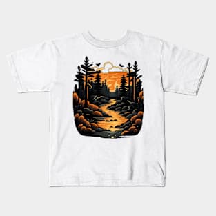 hiking in the forest Kids T-Shirt